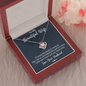 To My Beautiful Wife, Love Knot Necklace With We've Committed The Perfect Crime Message Card, Pendant For Her, Jewelry For Her, Anniversary, Birthday, Gift For Her