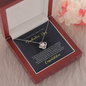 To A Beautiful Girl, Love Knot Necklace With Move Confidently In The Direction of Your Dreams Message Card, Pendant For Her, Graduation Day Gift For Her, Jewelry For Her