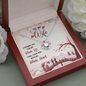To My Wife, Love Knot Necklace With I Promise You My Whole Life Message Card, Pendant For Her, Birthday, Gift For Her, Jewelry For Her, Anniversary Gift