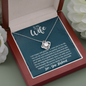 To My Wife, Love Knot Necklace With You Are My Soulmate, My Partner, My Love Message Card, Jewelry For Her, Birthday Gift, Anniversary, Gift For Her, Pendant For Her