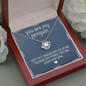 You Are My Penguin, Love Knot Necklace With Message Card, Birthday, Anniversary Gift For Wife, Jewelry For Her, Pendant For Her, Gift For Wife From Husband