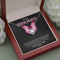 To My Soulmate, Love Knot Necklace With I May Not Be Your First Kiss But I Want To Be Your Last Message Card, Pendant For Her, Birthday, Anniversary, Gift For Her, Jewelry For Her
