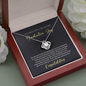 To A Beautiful Girl, Love Knot Necklace With Move Confidently In The Direction of Your Dreams Message Card, Pendant For Her, Graduation Day Gift For Her, Jewelry For Her