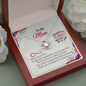 To My Mom, Love Knot Necklace With All You Want Is Your Child To Be Happy Message Card, Mother's Day Gift, Birthday, Anniversary, Pendant For Her, Jewelry For Her