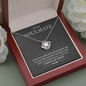 My Soulmate, Love Knot Necklace With Message Card, Jewelry For Her, Anniversary, Birthday, Gift For Her, Pendant For Her, Attractive Necklace With Message Card