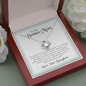 To My Bonus Mom, Love Knot Necklace With You Are The Best Mother Anyone Could've Asked For Message Card, Mother's Day Gift, Pendant For Her, Birthday, Anniversary, Gift For Her, Jewelry For Her