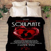 Personalized Velvet Soulmate Love Blanket - Perfect Gift for Couples on Birthdays, Anniversaries, and Valentine's Day! Soft, Light, and Warm Throw Bed Blanket - Customize Your Love Story