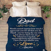 I Love You and Admire You, Customized Blanket for Father, with Custom Daughter, Son Name, Gift for Birthday, Father's Day, Thanksgiving, Super Soft and Warm Blanket