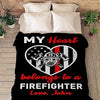 Personalized Firefighter Blanket Gift – A Heartfelt Tribute to Your Firefighter, Custom Name, Ideal for Birthdays, Thanksgiving, Premium Size, Luxuriously Soft Velvet for Warmth and Comfort