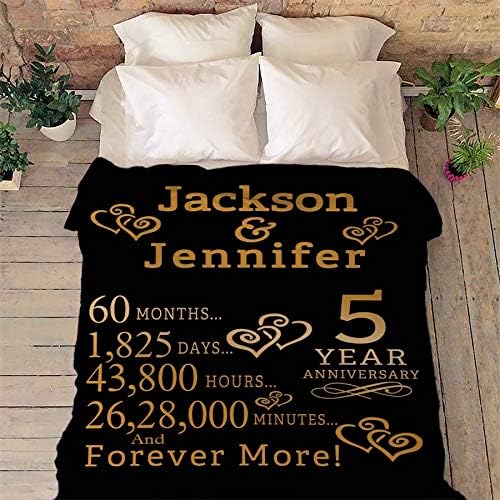 Best Gift for Anniversary, Customized Fleece Blanket for Your Love Partner with Beautiful Quotes, Blanket for Couples, Valentine, Birthday,, Soft and Cozy Blanket