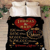 Personalized Couple Blanket - Commemorate Your Special Day with Custom Names and Anniversary Year! Super Soft and Warm Gift for Him or Her - Perfect for Celebrating Your Wedding Day