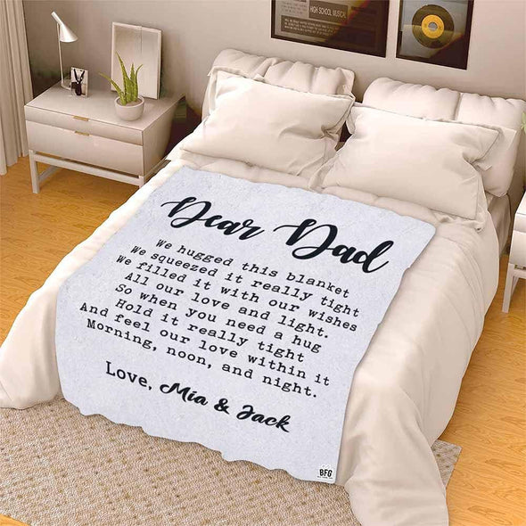 Legendary Dad Custom Blanket: Personalized with Daughter/Son's Name - Ideal Gift for Birthdays, Father's Day, Thanksgiving - Ultra-Soft and Cozy Throw