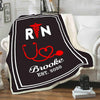 Customized Blanket for Nurse With Your Name & EST, Custom Gift for Nurse with Quotes, Birthday, Any Occasion, Fleece Blanket, Personalized Registered Nurse RN Supersoft and Cozy Blanket