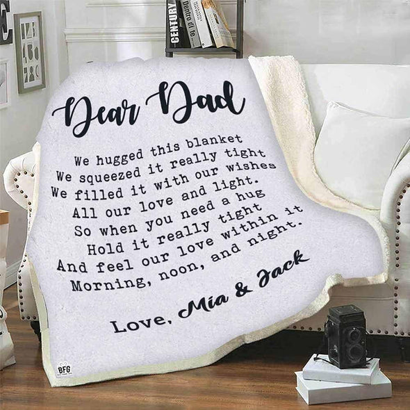 Legendary Dad Custom Blanket: Personalized with Daughter/Son's Name - Ideal Gift for Birthdays, Father's Day, Thanksgiving - Ultra-Soft and Cozy Throw