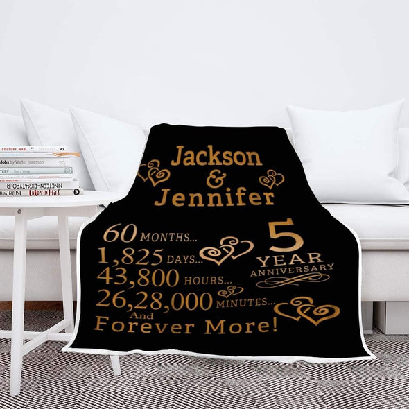 Best Gift for Anniversary, Customized Fleece Blanket for Your Love Partner with Beautiful Quotes, Blanket for Couples, Valentine, Birthday,, Soft and Cozy Blanket