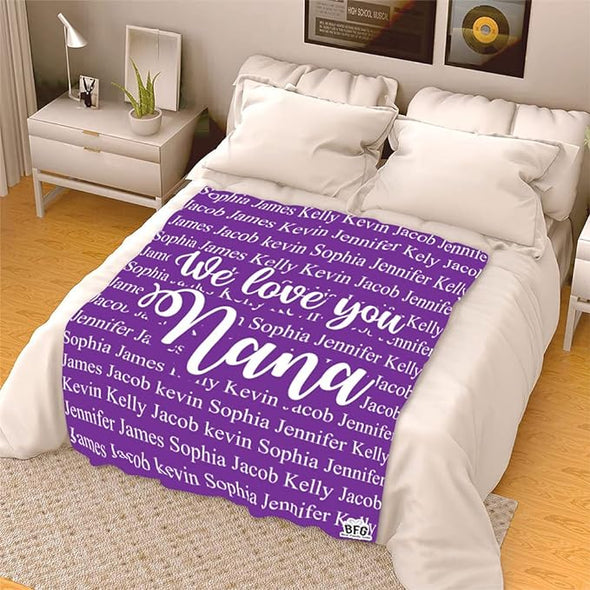 Customized Grandparents Blanket, for Grandma, Grandpa, Nana, Mimi, Gigi, Pop, Birthday, Christmas Day Gift, Best and Premium Quality Blanket, Super Soft and Warm Blanket