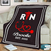 Customized Blanket for Nurse With Your Name & EST, Custom Gift for Nurse with Quotes, Birthday, Any Occasion, Fleece Blanket, Personalized Registered Nurse RN Supersoft and Cozy Blanket
