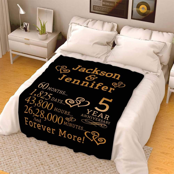 Best Gift for Anniversary, Customized Fleece Blanket for Your Love Partner with Beautiful Quotes, Blanket for Couples, Valentine, Birthday,, Soft and Cozy Blanket