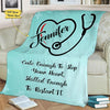 Heartwarming Customized Nurse Blankets - Ideal Family Gifts for Medical Professionals | Personalized Nurse Blanket | Custom Name | Thanksgiving|  Super Soft & Warm Blanket