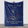 Personalized Beauty and Beast Blanket: Featuring Custom Couples Names & Est. Date - Perfect for Birthday, Anniversary, and Valentine's Day - Ideal Gift for Him/Her