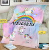 Best Family Gifts Grandma's Unicorn, Custom Grandparents Blanket, Customized Throw Blanket for Grandma, Grandpa, Nana, Gigi, Pop Etc, Grandparents Day, Christmas, Super Soft Blanket