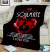 Personalized Velvet Soulmate Love Blanket - Perfect Gift for Couples on Birthdays, Anniversaries, and Valentine's Day! Soft, Light, and Warm Throw Bed Blanket - Customize Your Love Story