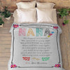 Nana We Filled It with Our Love, Fleece Blanket for Grandparents with Quotes, Grandpa Grandma Nana Gigi, Christmas, Birthday, Grandparents Day Gifts for Them, Supersoft and Cozy Blanket