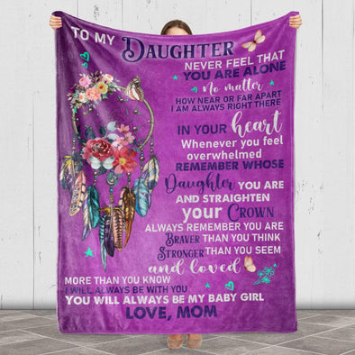 Personalized Name Blanket for My Daughter, A Symbol of Unwavering Support. Perfect for Birthdays, Daughter's Day, Proudly Made in the USA