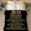 Celebrating 50 Years, You Truly Have Been Blessed, Customized Black Bed Blanket with Custom Years, Anniversary, Birthday, Valentine's Day, Super Soft Light Weight Fleece Blanket