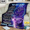 Personalized Name Blanket, to My Son I Wish You The Strength, Soft Light Weighted Fleece Blanket for Son, Décor Gifts for Birthday, Children's Day, Christmas, Proudly Printed in USA