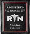 Customized Blanket for Nurse, with Your Name, Custom Gift for Nurse with Quotes, Birthday, Any Occasion, Fleece Blanket, Supersoft and Cozy Blanket