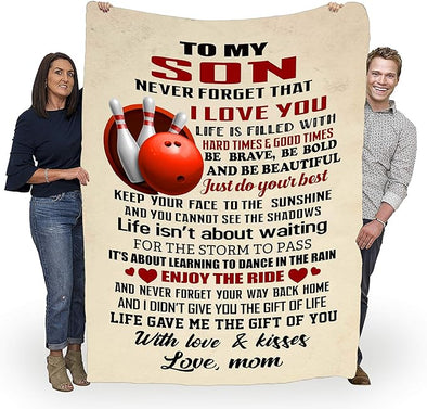 Life is Not About Waiting for The Storm, Premium Quality Fleece Blankets for Son with Beautiful Print and Quotes, Birthday, Children's Day Gifts, for Him, Supersoft and Warm Blanket