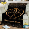 Forever Yours Personalized Couple's Blanket - Ideal for Anniversaries, Valentine's Day, and Birthdays! Customizable Names and 'Siempre y para Siempre' Message Gift For Him/Her