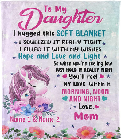 Wrap Your Daughter in Love: Personalized Name Blanket - Ideal for Birthdays, Daughter's Day, Made in the USA