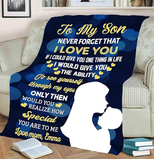 If I Could Give You One Thing in Life, Customized Premium Quality Fleece Blanket for Son, with Quotes, Birthday, Children's Day, Christmas Day Gift, Gift for him, Supersoft and Cozy Blanket