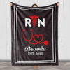 Customized Blanket for Nurse With Your Name & EST, Custom Gift for Nurse with Quotes, Birthday, Any Occasion, Fleece Blanket, Personalized Registered Nurse RN Supersoft and Cozy Blanket