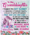 Customized Name Blanket, to My Grand Daughter I Hugged This Soft Blanket, The for Daughter, Birthday, Daughter's Day, Christmas, Proudly Printed in USA