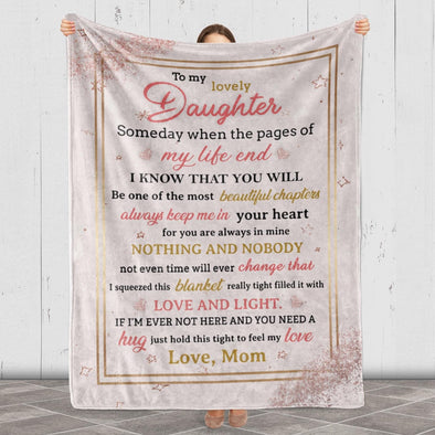 Custom Name Blanket for Your Cherished Daughter - Ideal Gift from Mom/Dad for Birthdays, Anniversaries, Daughter's Day & Christmas - Personalized and Proudly Printed in the USA!"
