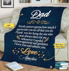 I Love You and Admire You, Customized Blanket for Father, with Custom Daughter, Son Name, Gift for Birthday, Father's Day, Thanksgiving, Super Soft and Warm Blanket