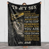 Customized Name Blanket for Son from Mom/Dad, to My Son, Remember Whose Son You are, Gift for Birthday, Christmas, Thanksgiving, Anniversary Proudly Printed in USA Sherpa or Fleece Blanket