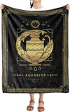 Zodiac Blanket Unforgettable Elevate your gifting game with our premium Aquarius. Friends and family on birthdays, Christmas, anniversaries, or house with super soft, and silky smooth blanket. Piece, perfect for cozying up in comfort and luxury