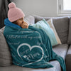 I Love You Mom Blanket – 100% Fleece | Premium Quality | Best Mom Birthday Cozy Hug-Inducing Throw for Mothers Day & Valentine's Day