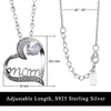 Mom's Valentine's Day & Birthday Gift: Elegant 925 Sterling Silver Love Heart Pendant Necklace with Brilliantly Crafted Round Zircon - Gift From Daughter & Son