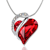 July Birthstone Heart Necklace for Women - Elegant Sterling Silver Infinity Love Pendant, Ideal for Birthday, Anniversary, Valentine's Necklace , Birthstone Jewelry - Includes Gift Box, 18" Chain