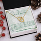 To My Girlfriend/soulmate/wife Inter Locking heart Necklace, Silver Pendant for Wife, Gift for Her, Pendant With Message Card, Couple Jewelry