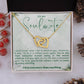 To My Girlfriend/soulmate/wife Inter Locking heart Necklace, Silver Pendant for Wife, Gift for Her, Pendant With Message Card, Couple Jewelry