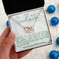 To My Girlfriend/soulmate/wife Inter Locking heart Necklace, Silver Pendant for Wife, Gift for Her, Pendant With Message Card, Couple Jewelry
