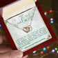 To My Girlfriend/soulmate/wife Inter Locking heart Necklace, Silver Pendant for Wife, Gift for Her, Pendant With Message Card, Couple Jewelry