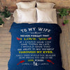 Personalized "To My Lovely Wife" Premium Customized Blanket