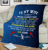 Personalized "To My Lovely Wife" Premium Customized Blanket